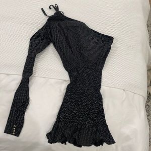 Beginning Boutique One Shoulder Polka Dot Dress